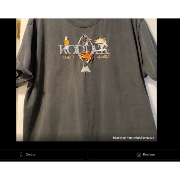 ☀️Kodak Island Alaska tee XL distressed - Picture 3 of 5
